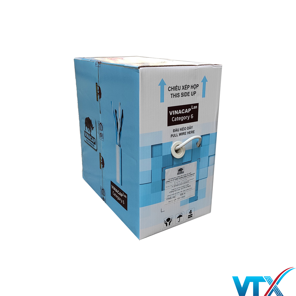 Dây cáp mạng Lan Vinacap Cat6 UTP
