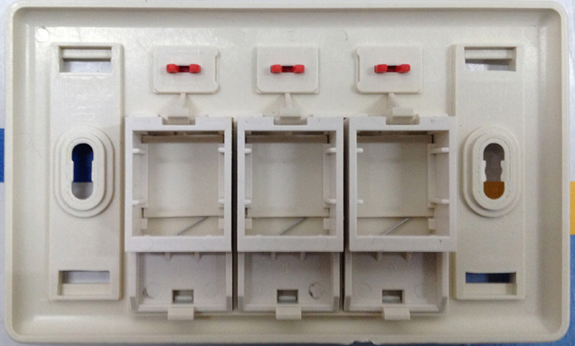 Mặt WallPlate AMP 3 port chính hãng