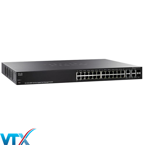 Switch Cisco SG300-28PP 28 cổng 10/100/1000Mbps PoE