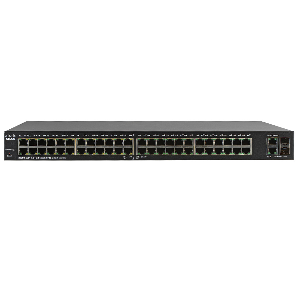 Switch chia mạng Cisco 50Port 101001000Mbps PoE - Cisco SG200-50P (1)