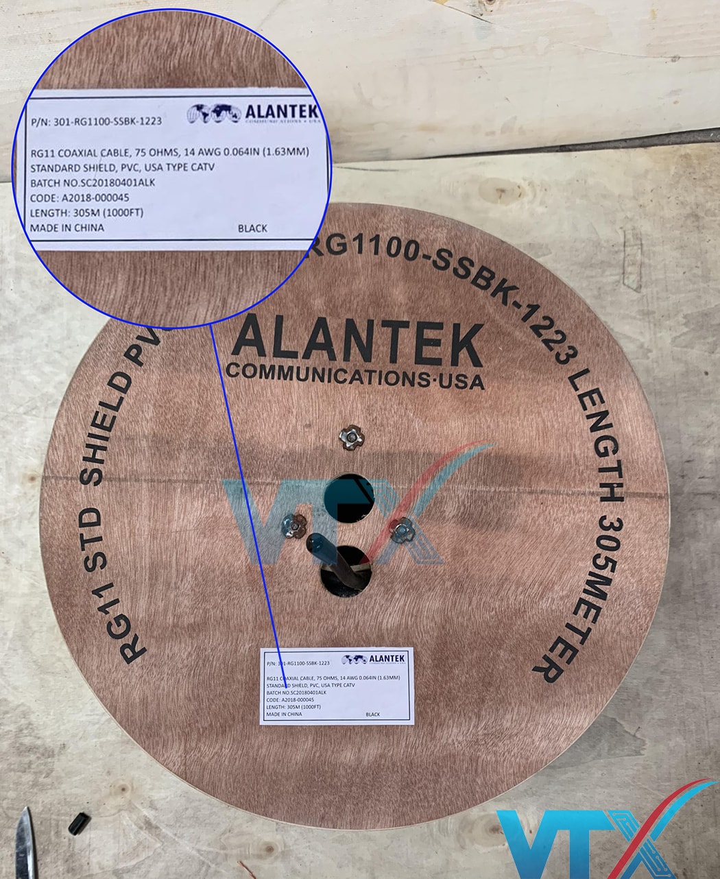 Cáp đồng trục Alantek RG11 301-RG1100-SSBK-1223