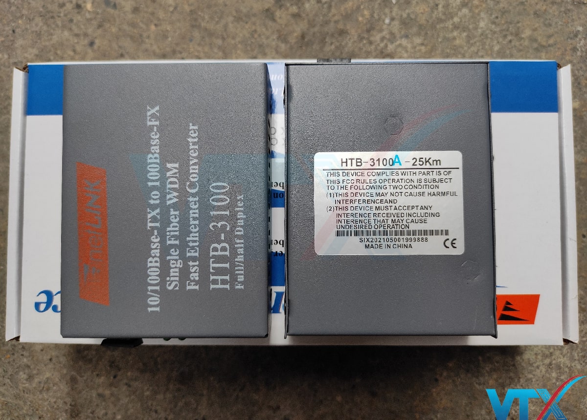Bộ chuyển đổi quang điện 1 sợi Netlink HTB-3100A/B