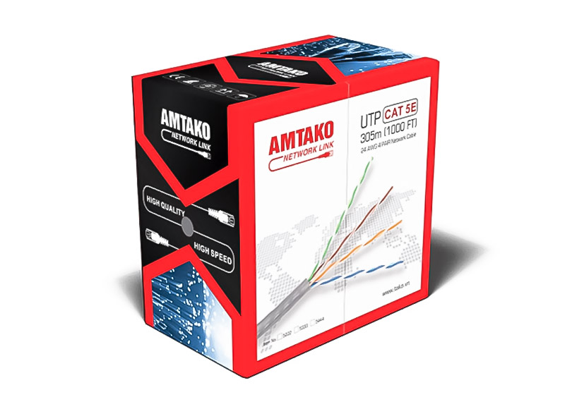 Cáp mạng AMTAKO Cat5e 5222 Chính Hãng