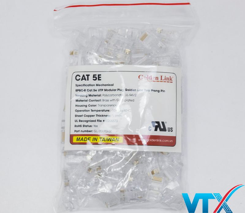 Hạt mạng RJ45 Cat5e UTP Golden Link