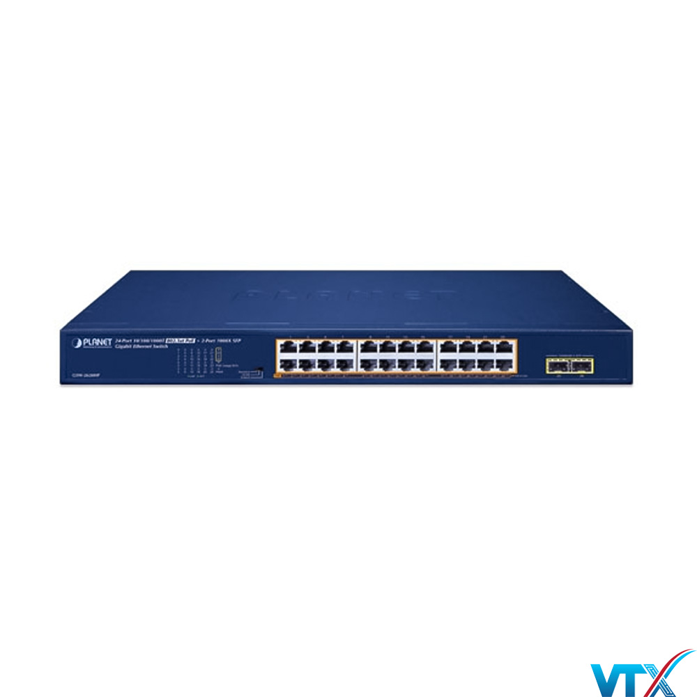 Switch chia mạng PLANET GSW-2620HP 24 port 101001000Mbps PoE (2)