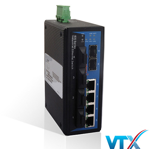 Switch công nghiệp 3Onedata 4 cổng Quang + 4 cổng Ethernet+ 2 SFP