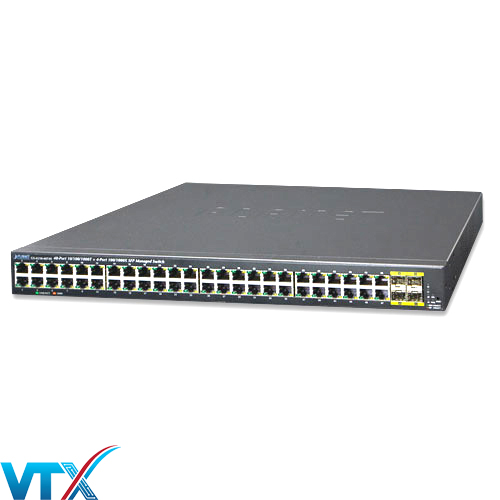 Switch chia mạng PLANET 48 Port BASE-T + 4 Port BASE-X GS-4210-48T4S