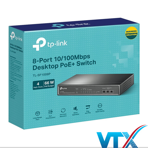 Switch chia mạng TP-Link TL-SF1008P 4 cổng PoE