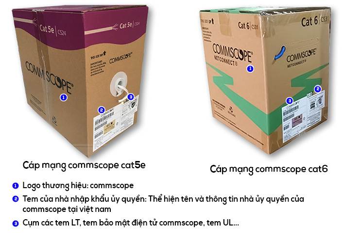 nhận diện cáp mạng commscope chính hãng1
