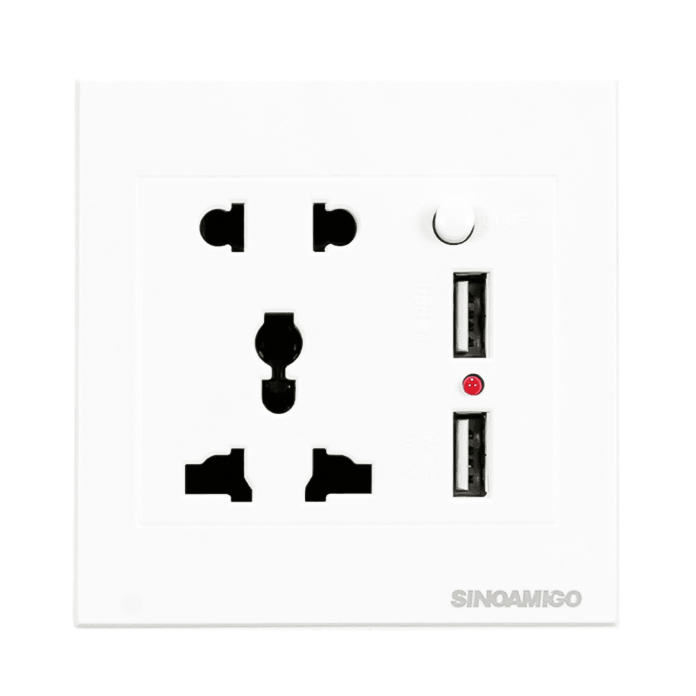 Ổ cắm điện âm tường Sino Amigo SW-1UAS