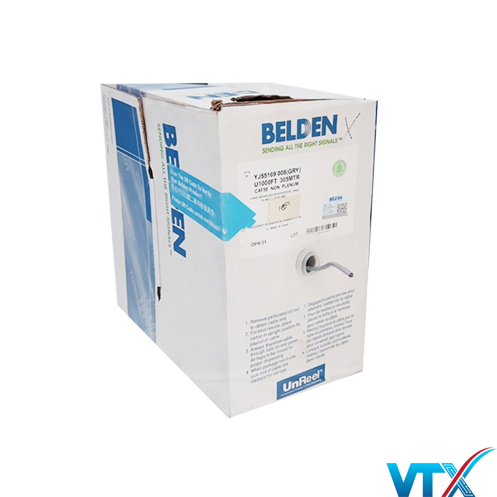 Cáp mạng Belden Cat5e UTP 4 Pair 24 AWG PN YJ55169 008U1000 (2)