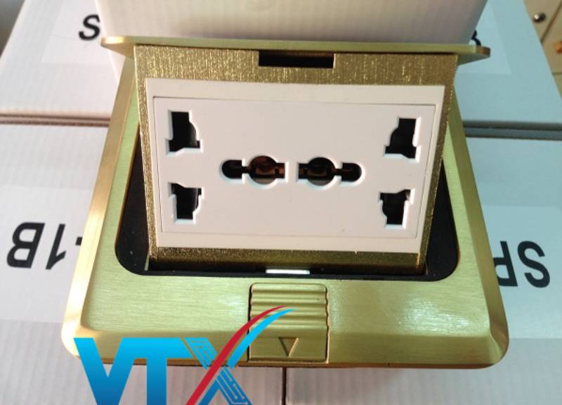 Ổ điện âm tường LGTECH OD2AN 2 ổ cắm có công tắc ẩn
