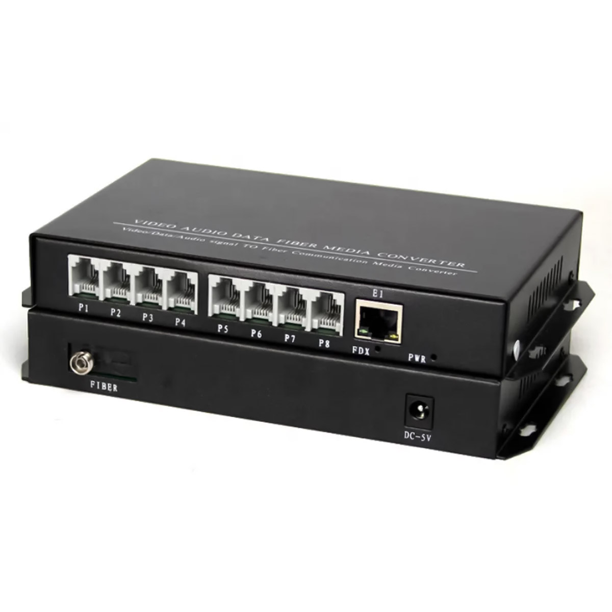 Bộ chuyển đổi quang sang RJ11RJ12 HDTec 8 Port + 1 Port RJ45 10100Mbps (4)