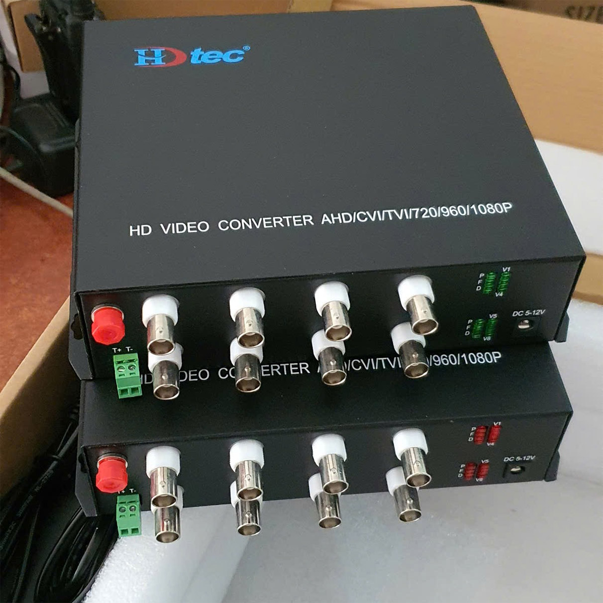 Video HD Converter quang 8 kênh HDTec + RS485