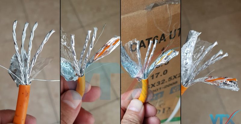 Cấu tạo cáp mạng Cat7 FTP lõi đồng từ HDPRO