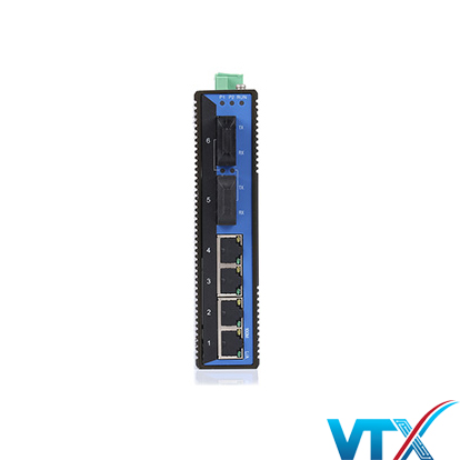 Bộ Chuyển Đổi Công Nghiệp 4Port10/100MBase-T(X)+2Port 100Base-FX