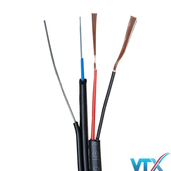 Cáp quang 2FO kèm nguồn HDPRO outdoor GYXTC8Y+2C