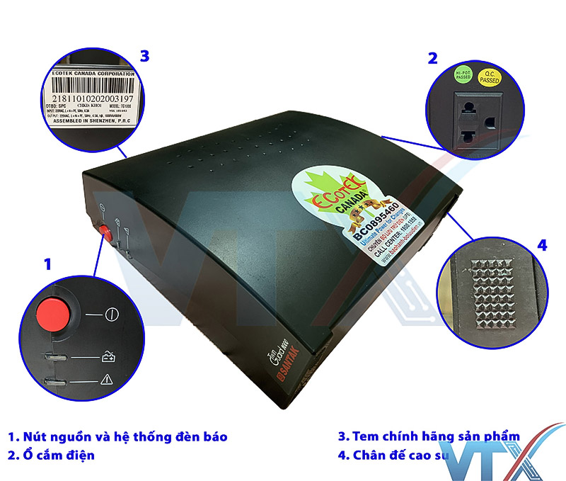 Bộ lưu điện UPS SANTAK TG1000_4