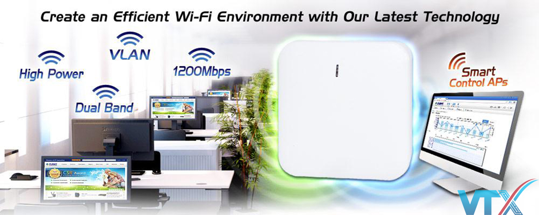 Router wifi Planet WDAP-C7200E 1200Mbps 802.11ac