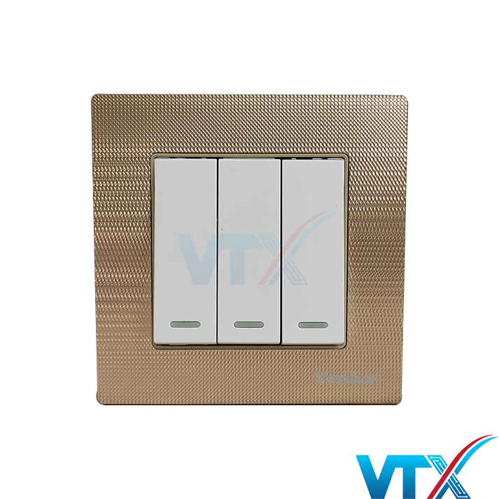 Công tắc âm tường 3 công tắc Tenko TK-F71-C-03