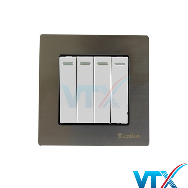 Công tắc âm tường 4 công tắc TK-F71-04