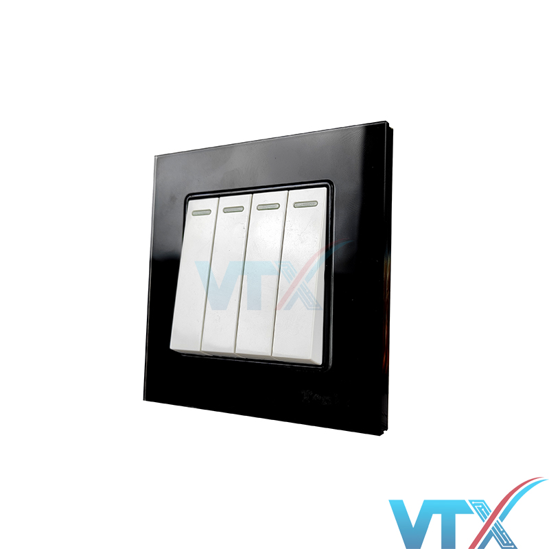 Công tắc âm tường Tenko 4 công tắc TK-F71-D-04