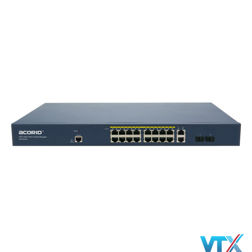 PoE Switch Acorid 16 BASE-TX PoE port + 2 GE + 2SFP PN: LS7700-16P2C