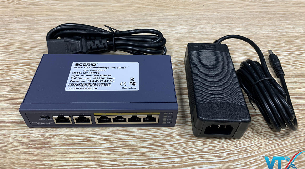 Switch Acorid LS1704P2E PoE (4 port PoE x 2 port Uplink)