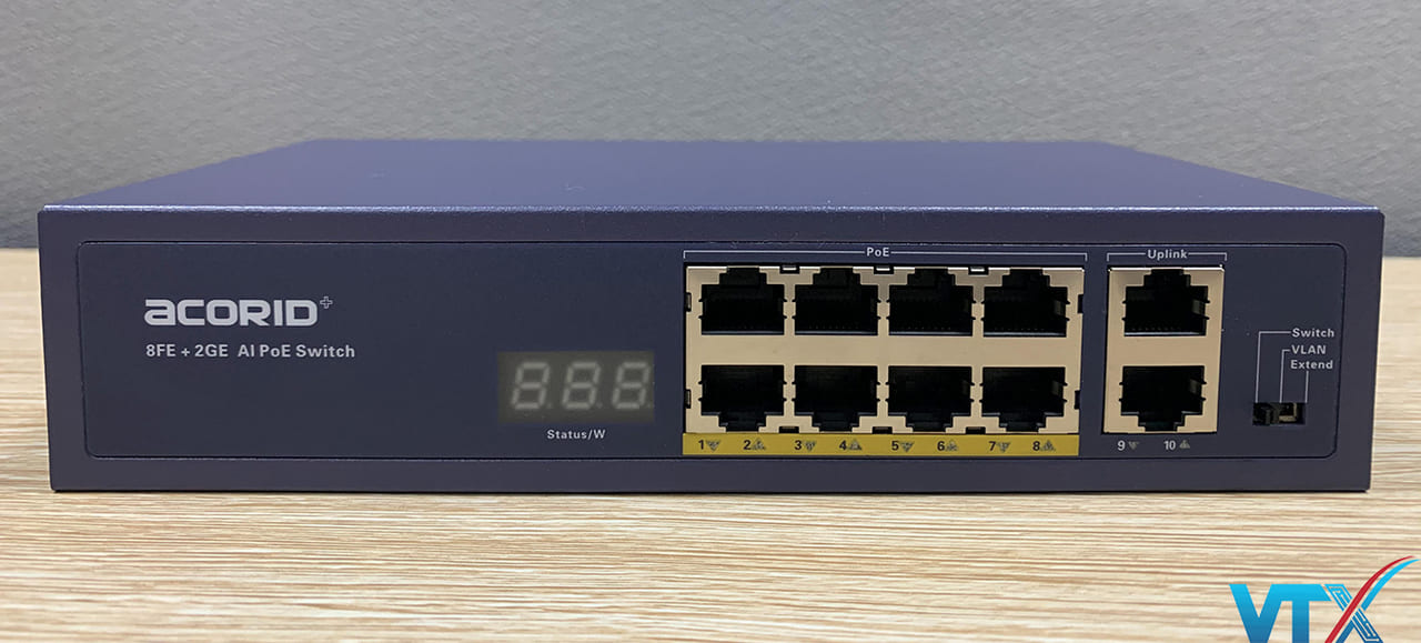 PoE Switch Acorid 150W 16 PoE port + 2 uplink Port PN: LS1716P2G