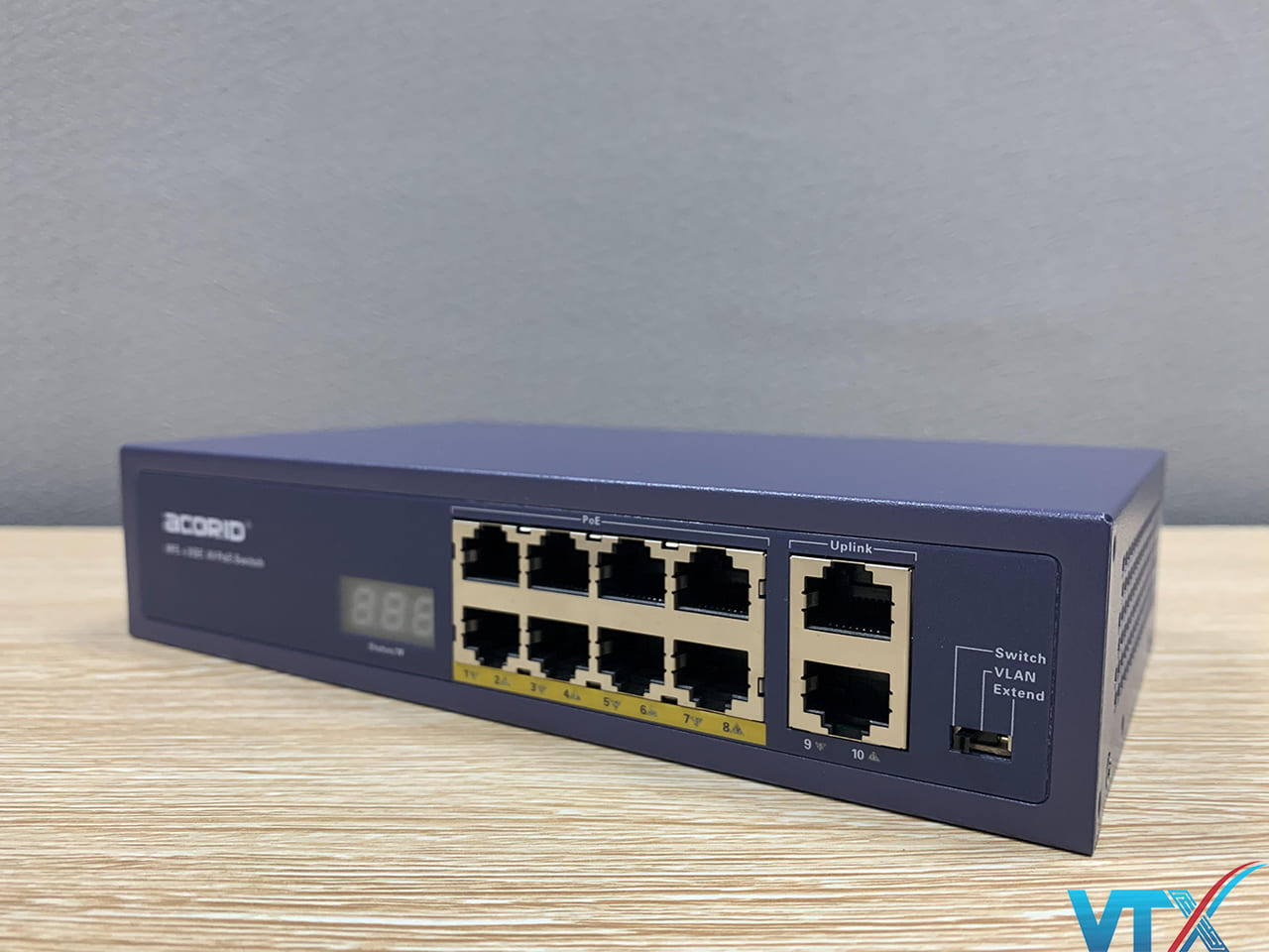 Switch chia mạng PoE Acorid LS1708P2G - 8 port PoE x 2 port Uplink
