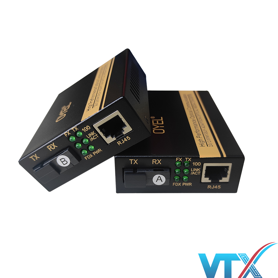 Media converter quang 1 vào 1 ra 10/100Mbps OYEL PN: EL-1001A/B