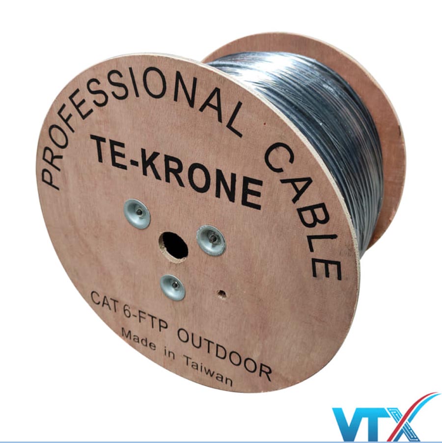Cáp mạng kèm nguồn outdoor TE-KRONE Cat6 Copper