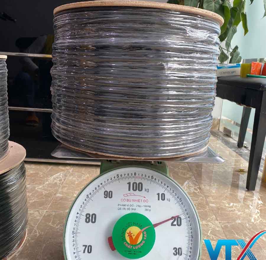 Trọng lượng cáp mạng kèm nguồn Cat6e TE-KRONE ngoài trời