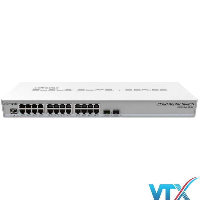 Switch chia mạng Mikrotik CRS326-24G-2S+RM
