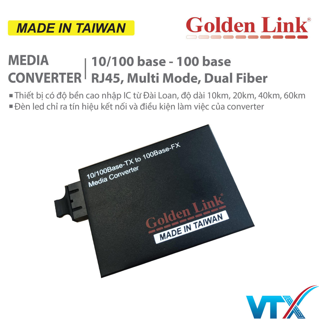 Bộ chuyển đổi quang điện Multimode 2FO Golden Link-1