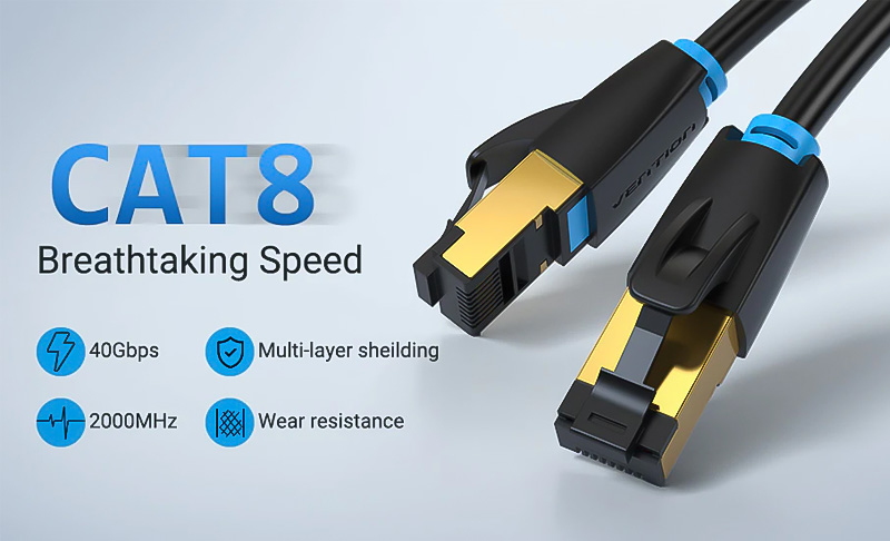 Dây nhảy mạng Cat8 SSTP 1M,1.5M,2M,3M,5M,10M,15M,20M Vention_1