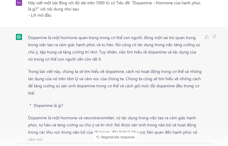 Chat GPT Viết bài Blog