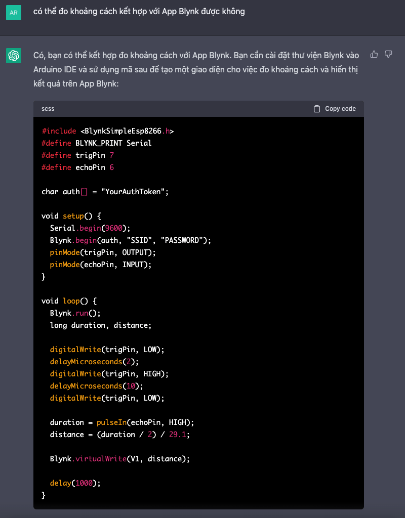 Chat GPT viết code