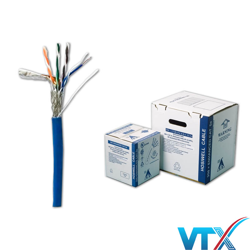 Dây cáp mạng Cat5e SFTP 4 Pair Hosiwell 30015-BL