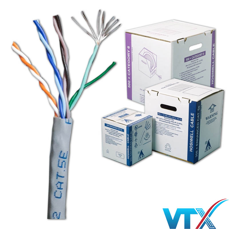 Dây nhảy mạng Cat5 UTP 4 Pair Hosiwell 30001-GR