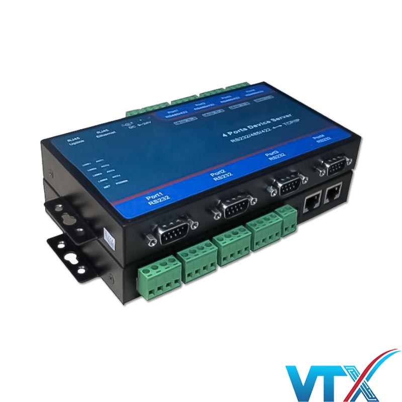 Bộ Chuyển Đổi Công Nghiệp 4 Cổng RS-232-485-422 sang Ethernet UPCOM MWISB04