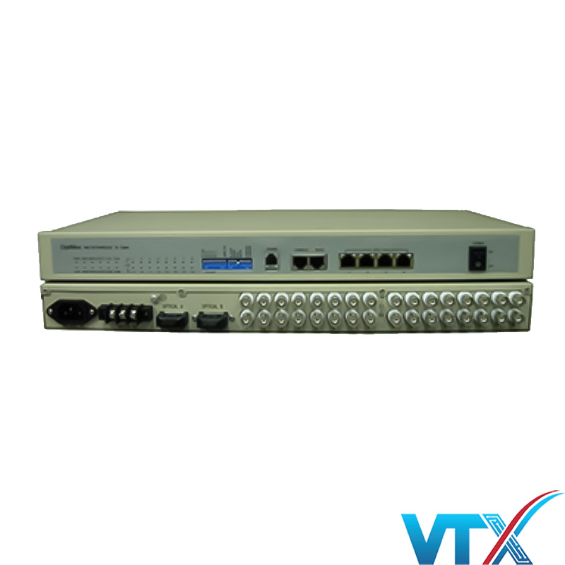 Bộ Ghép Kênh Quang 16E1+ 4ETH PDH UPCOM HPOM-16E1-4ETH