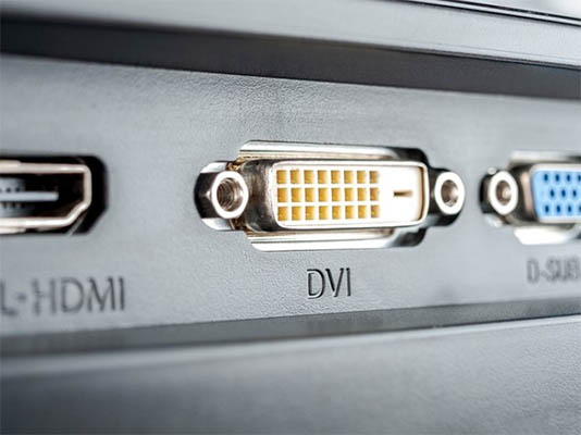 hình ảnh cổng DVI trên thiết bị