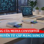 Ứng dụng Media Converter chuyển từ cáp mạng sang cáp quang