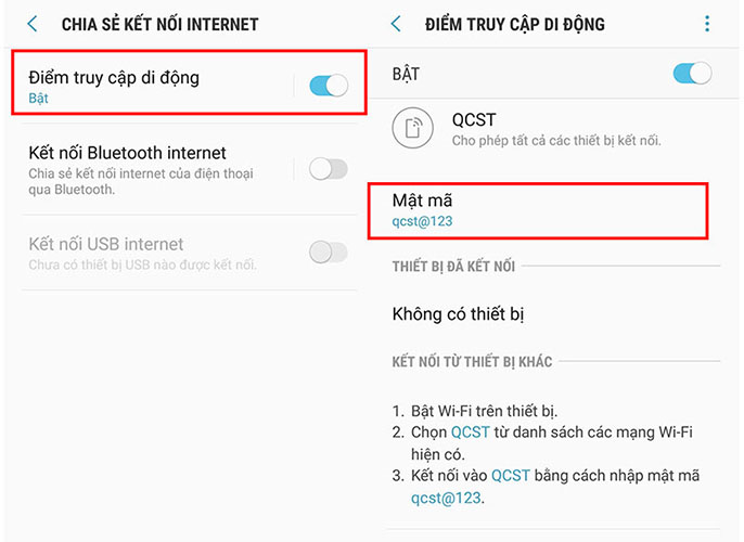 bật tính năng hotspot trên điện thoại android 2