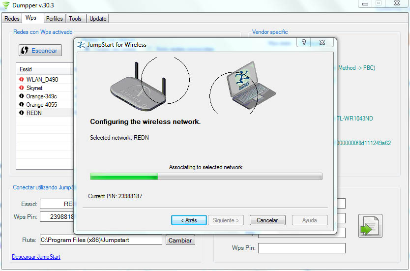 bẻ mật khẩu wifi với phần mềm jumpstart