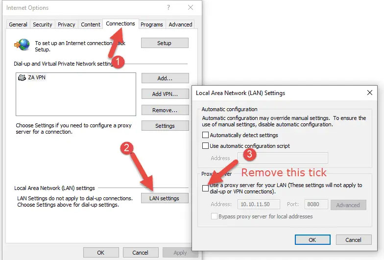 cách kiểm tra có cài đặt Proxy trên trình duyệt
