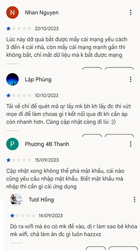 phản hồi tiêu cực về wifi master key