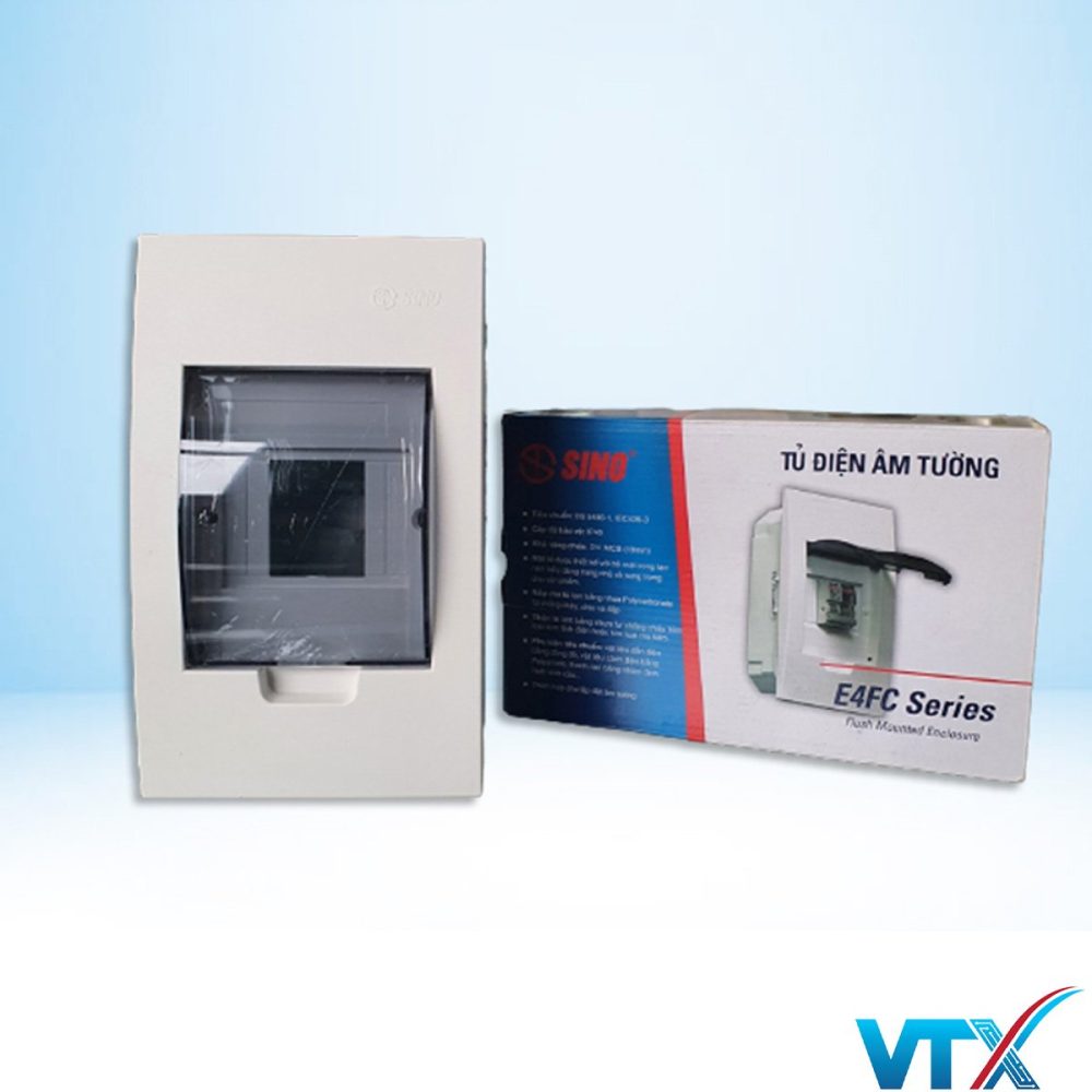 E4FC 2-4LA tủ điện âm tường mặt nhựa giá rẻ nhất