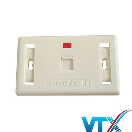Mặt ổ cắm mạng âm tường COMMSCOPE_AMP 1 port chính hãng_1